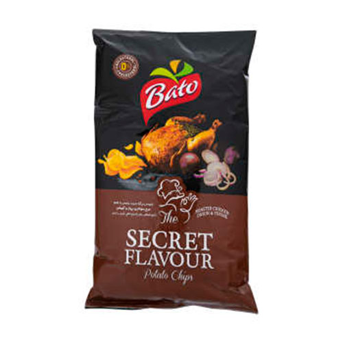 28 چیپس برگه سیب زمینی با طعم مرغ سوخاری و پیاز و آویشن باتو - 90 گرم